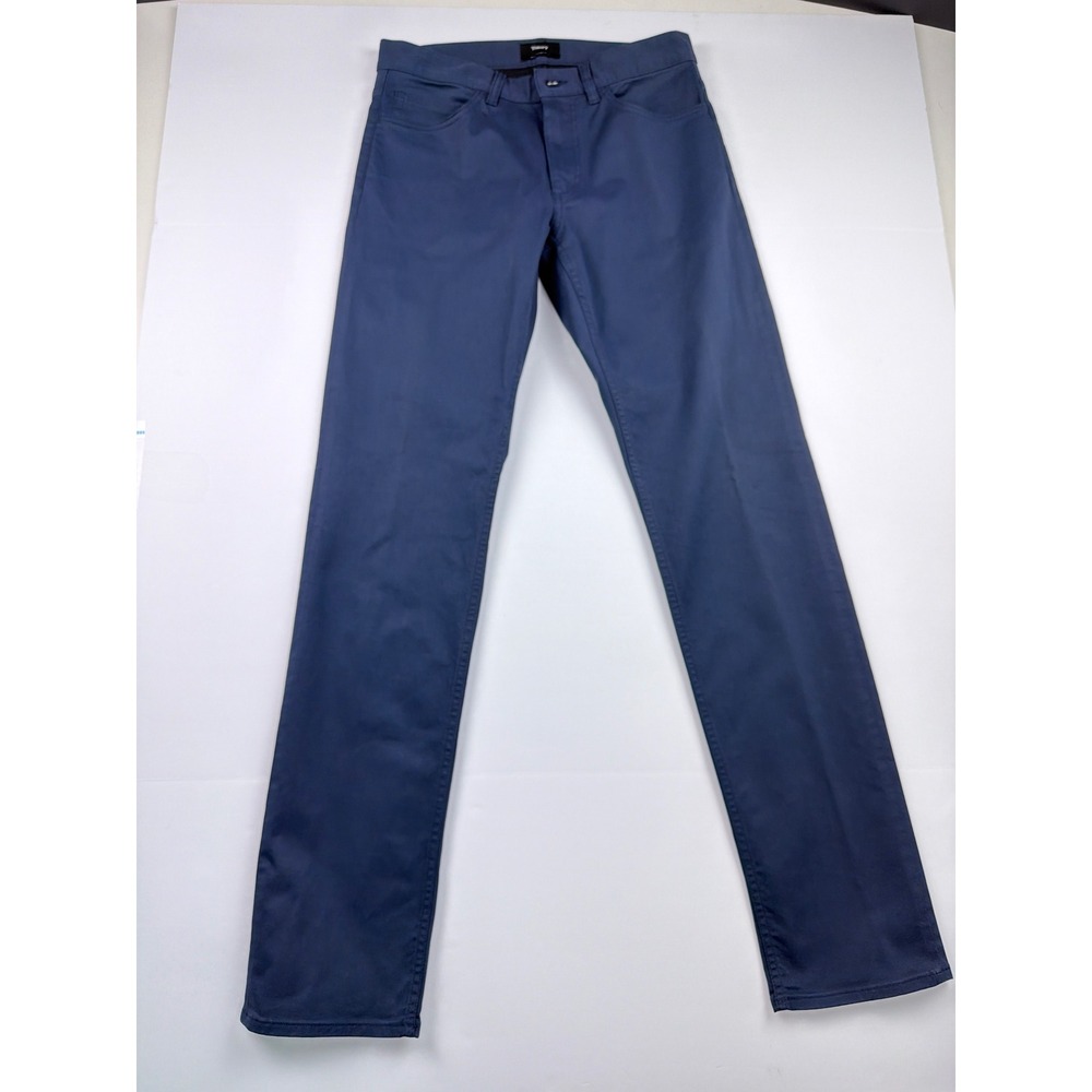 Theory Hayne Straight Slim Fit Pants Mens 30 Navy Five Pocket Chino Trousers